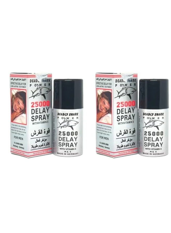 Deadly Shark Power  Spray 25000 - 100% Original - Vitamin E Performance MAX - 2 Pieces
